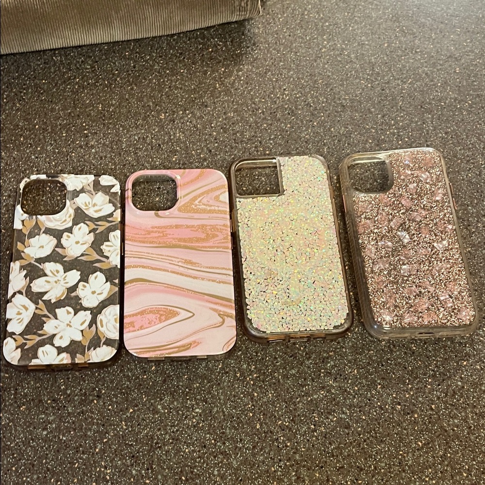 Floral and Glitter Phone 11 Case Set